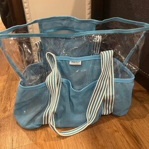 Blue Mesh Tote Bag